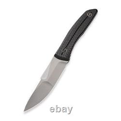 Couteau à lame fixe WE KNIFE Reazio 921A en acier CPM 20CV et fibre de carbone twill noire