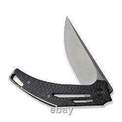 Couteau de poche WE Knives Speedliner 22045B-1 en fibre de carbone à armure sergée CPM-20CV en acier inoxydable