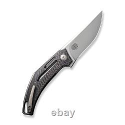 Couteau de poche WE Knives Speedliner 22045B-1 en fibre de carbone à motif sergé CPM-20CV en acier inoxydable