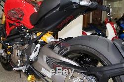 Ducati Monster 1200 1200s 14-16 / 821 Twill Fibre De Carbone Sous La Couverture De La Queue Matt