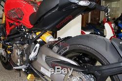 Ducati Monster 821 1200 1200s Twill Fibre De Carbone Sous Le Dessus De La Queue Matt Finising