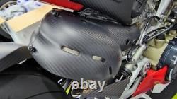 Ducati Panigale V4 Motocomposites Twill / Matière Revêtement D'échappement De Fibre De Carbone Réel