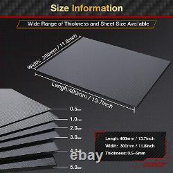 Feuille de fibre de carbone 100% 3K stratifiée Plaque de fibre de carbone Panneau d'épaisseur 0,5-5MM