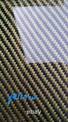 Feuille de panneau en fibre de carbone en fibre de verre à armure 2x2 Twill 30x36x1/16 brillante d'un côté