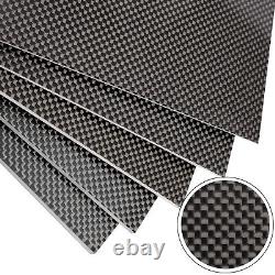 Feuille de stratifié en fibre de carbone 3K 100% 500X500 Panneau de plaque d'épaisseur 1-4MM
