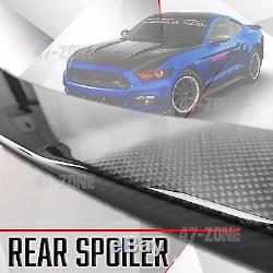 Gloss Real Carbon Fiber Factory Style Spoiler Arrière Aileron Pour 15-17 Ford Mustang