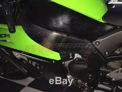 Kawasaki Zx10r 2011-2015 Cadre Heat Shield Cover En Fibre De Carbone 100% Sergé