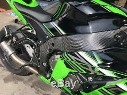 Kawasaki Zx10r Zx-10r 2016+ Couverture De Cadre En Fibre De Carbone Twill Glossy