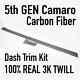 Nouveau 5ème Gen Camaro Carbon Fiber Dashboard Dash Trim Kit 100% Real 3k Sergé