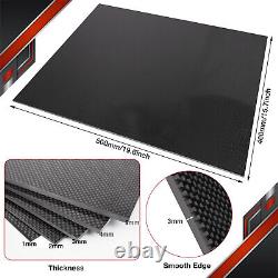 Planche en fibre de carbone 500X500 1-4MM d'épaisseur Feuille de fibre de carbone