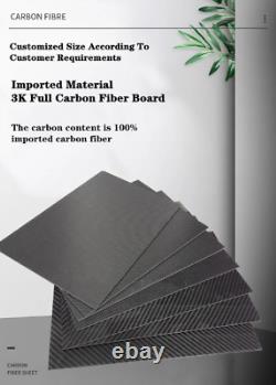Plaque en fibre de carbone tissée en modèle de matériau composites uni et sergé