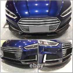 Pour Audi A5 B9 Sline S5 2017-2019 Véritable lèvre de pare-chocs avant en carbone Spoiler Splitters