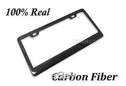 Real 100% Carbon Fiber License Plate Frame Cover Cover Original 3k Twill Jdm / Ff B