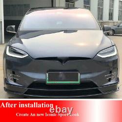 Real Carbon Fiber Front Bumper Lip Spoiler Chin Fit Pour Le Modèle Tesla X 2016-2018