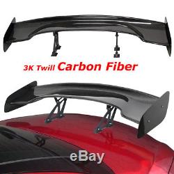 Réglable 3d 3di Gt Tronc Réel Sedan 3k Twill Carbon Fiber 57.5 '' Spoiler