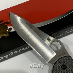 Spyderco Gayle Bradley 2 Couteaux C134cfp2 En Fibre De Carbone Twill En Cpm M4 Nouveau