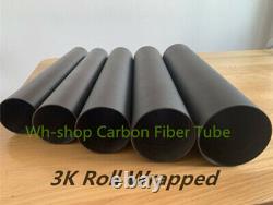 Tube en fibre de carbone 3K 42 44 45 46 48 50 55 60 64 80 84 90 94 x 500 mm Rouleau de tuyau