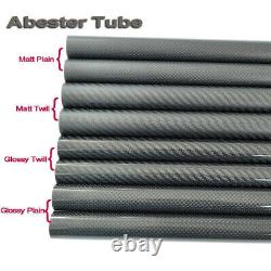 Tube en fibre de carbone 3K de 50mm, 55mm, 60mm, 64mm, 80mm, 84mm, 90mm, 94mm, 100mm, 104mmx L500mm