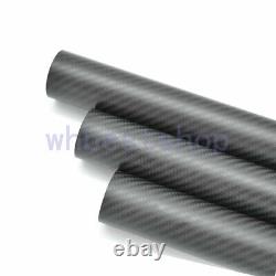 Tube en fibre de carbone 3k 35 38 40 42 44 46 50 60mm x L500mm Enroulé Rouleau Arbre/Tuyau