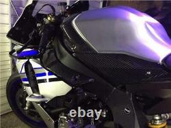 Yamaha R1 2015 À 2019 Carbon Lower Tank Side Panels Twill Gloss Tave Fibre
